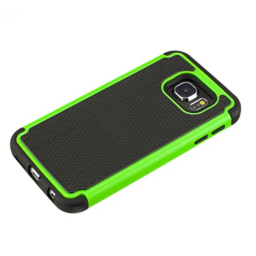 32nd   Funda R  gida Anti-Choques de Alta Proteccion para Samsung Galaxy S6  SM-G920  Carcasa Defensora de Doble Capa - Verde