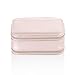 Produktbild CHENZHAOL Schmuckschatulle Mädchen Schmuckschatulle kosmetische aufbewahrungsbox Make-up verpackung veranstalter multifunktions Ohrringe Ring Container case tragbare Leder Reise (Color : Pink)