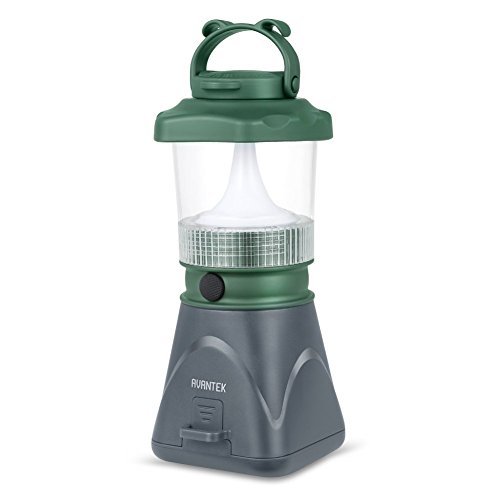 AVANTEK LED Laterne Solar Taschenlampe Campinglampe, 2 Helligkeit Modi mit Eingebautem Akku, Außenleuchten für Wandern, Camping, Notfall, Hurricanes, Garten