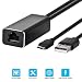 Price comparison product image ANTOPY Ethernet Adapter Mirco USB to RJ45 Ethernet 10/100Mbps LAN Network Adapter 1m Cable with USB Power Supply Black for TV Stick