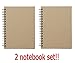 Price comparison product image [2 set!!!] Muji Recycled paper Double Ring Notebook A6 Beige total 160 Pages from Japan