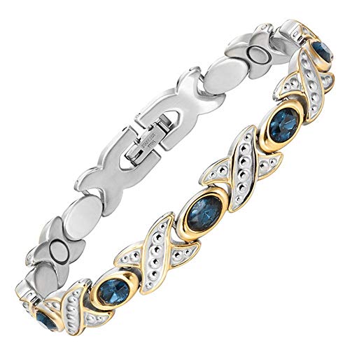 Preisvergleich Produktbild MHOOOA Klassische Blaue Halbedelsteine Armband Für Frauen Magnetische Bio Gesundheit Armband Charme Armbänder Modeschmuck