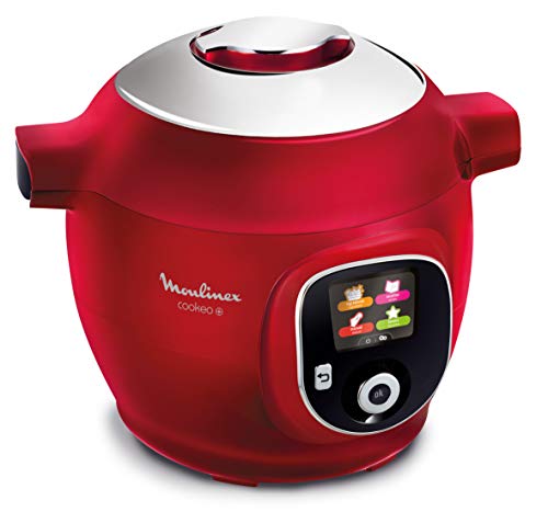 MOULINEX  Cookeo+ Multicuiseur Intelligent  6 L 180 Recettes Préprogrammées Rouge Ce85A510
