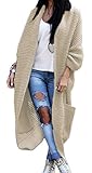 Damen Strickjacke Lang, Wesentlich: Frau auf dem Bild ist 160 cm gross.!!!!