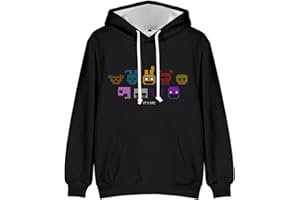 Anjinguang Fnaf Fazbear's Piazzaria Anime bluza z nadrukiem kreskówkowym dla dzieci, luźna, modna, sportowa, dla chłopców i dziewczynek