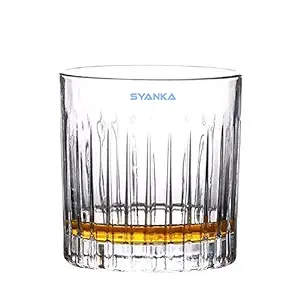 Syanka Glass Whiskey Glasses Set of 4, Clear, 310 ml, Drinking Whisky Glass