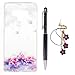Produktbild Hülle für Samsung Galaxy Note 9, Gemalt Transparenter Handyhülle Case, Ultradünnen Weich Flexibel Silikon TPU Schutzhülle Bumper Anti-Kratzer Stoßfest Smartphone Abdeckung Cover Fallender Pfirsich