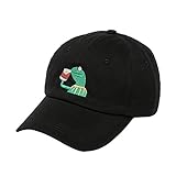 Domybest de té Unisex Gorro de Rana Sipping Potable té Papá de béisbol Cap
