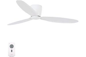 LUCCI AIR 212870 Ventilatore da soffitto, Bianco, 132 x 132 x 20