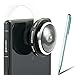 Produktbild First2savvv JTSJ-235-A01G4 schwarz Kamera Adapter Optische 0.4X Super FishEye -Maximaler Winkel: 235 - Fischauge Objektiv Linse Smartphone Handy Universal für Iphone 4 4s 5 5s 5c 6 Iphone 6 plus 6s ipod touch 4 ipod touch 5th generation sony xperia Z E L SP ZR M z Ultra Z1 E1 Z1 compact Z2 M2 T3 Z3 M dual Xperia M2 Aqua Z3 compact E3 T2 Ultra Z3 LTE M2 LTE Z1 LTE Z4 music Z4 Compact Xperia E4 BlackBerry Bold 9900 9790 Curve 9320 mit Silber Touch-Pen