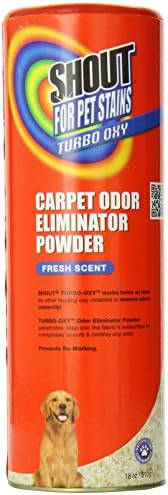 Shout for Pets Stains Turbo Oxy Carpet Odor Eliminator Powder, 20 oz
