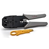 Vultech CRI-01 Crimping Pliers with Cutter Threads rj45-rj11-rj12, Grey/Black