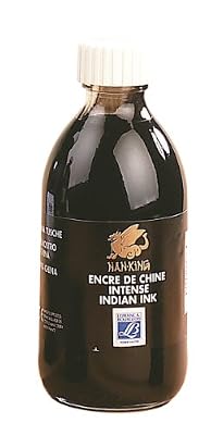 Lefranc Bourgeois Peinture Encre de chine nan-king Flacon 250 ml Noir