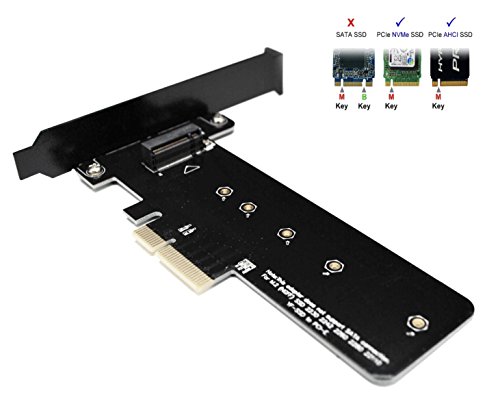 EasyDiy PCI Express M.2 SSD NGFF PCIe Card to PCIe 3.0 x4 Adapter (Support M.2 PCIe 22110 ,2280, 2260, 2242)