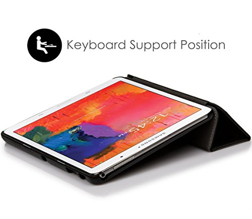 ForeFront Cases® Neue Leder Hülle / Tasche / Case / Cover für Samsung Galaxy Tab PRO 8.4 T320 – Rundum-Geräteschutz und intelligente Auto-Sleep-Wake-Funktion mit 3-JAHRES-GARANTIE VON FOREFRONT CASES – inkl. Eingabestift und Displayschutz - 8