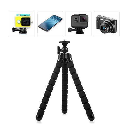 Kupton Treppiede Stile Polipo Portatile e Regolabile Treppiedi Flessibile per Sostegno con Clip per GoPro, Fotocamera, iPhone e Smartphone Android