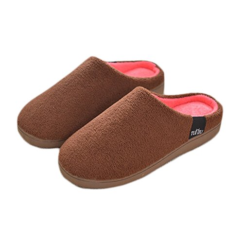 Warm & Cozy Indoor Plush House Slipper For Men, Brown