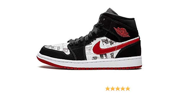 Jordan Air 1 Mid, Nero (Nero/Rosso / Bianco), 40 EU : Amazon.it: Scarpe e  borse