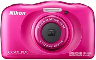 Nikon COOLPIX S33 Compact Digital Camera - Pink (13.2 MP, CMOS Sensor, 3x Zoom) 2.7 -Inch LCD