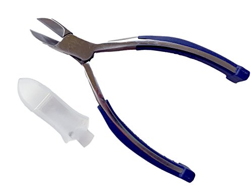 ClipPro (Formerly KlipPro) Toenail Clippers/Nipper for Thick or Ingrown Toenails - Long Jaw, Long Handle, Soft Rubber Grip,