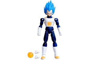Ksopsdey Cartoon Action Figures | 17CM Cartoon Super Blue Vegeta Figure Anime Toy PVC Statues Model Collection Decoration Car Office Home Ornaments Birthday Gift for Anime Fans