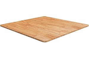 ‎VIDAXL vidaXL Tischplatte Quadratisch Massivholzplatte Eichenplatte Holzplatte Platte Ersatztischplatte Hellbraun 80x80x1,5cm Behandelte Eiche