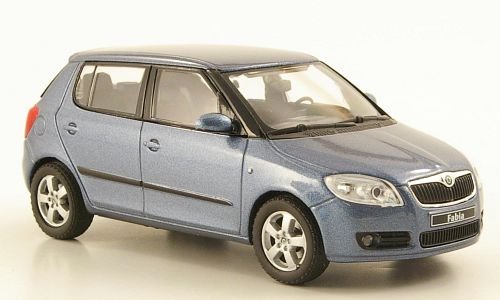 Preisvergleich Produktbild Skoda Fabia II, met.-blaugrau, 2006, Modellauto, Abrex 1:43