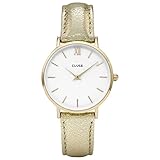 Cluse Unisex Erwachsene Digital Quarz Uhr mit Leder Armband CL30036