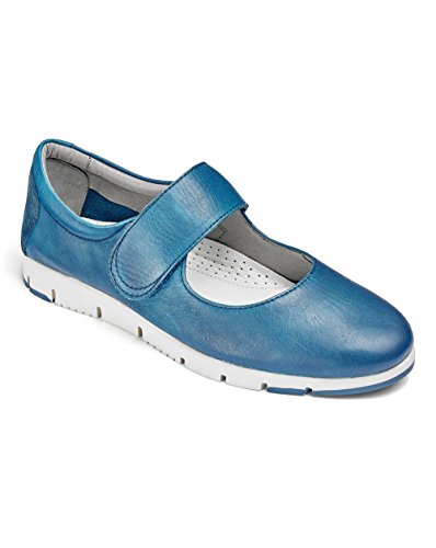Womens Heavenly Soles Leather Shoes In Teal 7