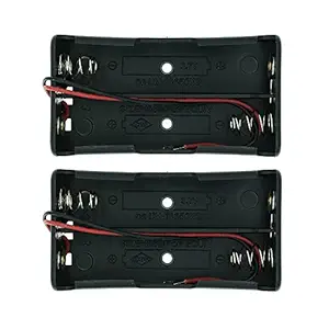 ICSTORE 18650 Lithium Battery Holder Case/Mount/Socket DIY KIT for 3.7V Battery Dual Storage Slots for Power Supply - 2pcs