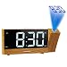Produktbild Projektionswecker, FM Radiowecker mit Projektion Digitaler Wecker dimmbarer Deckenprojektion und großem Display Digitaler Wecker Reisewecker Tischuhr Dual-Alarm, 2 USB-Anschluss, Snooze, holzmaserung