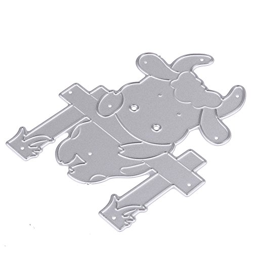 Amazingdeal365 niedliche Kuh Metall Form Schablonen Schneiden DIY Dekor Sammelalbum Karten Buchzeichen Lesezeichen als Geschenk für Freunde Geburtstag Kinder,Kindergarten Hobby Schule Handarbeit Unterricht usw. Ein tolles Geschenk! - 4