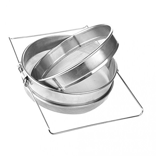 Generic Edelstahl Bienenzucht Doppel Honig Imkerei Honigdoppel Sieb Filter Bienenzucht Werkzeug - 5