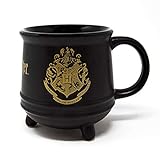 HARRY POTTER SCMG24474 Mug Chaudron en céramique-Emblème Poudlard 511ml / 18oz, Noir et doré