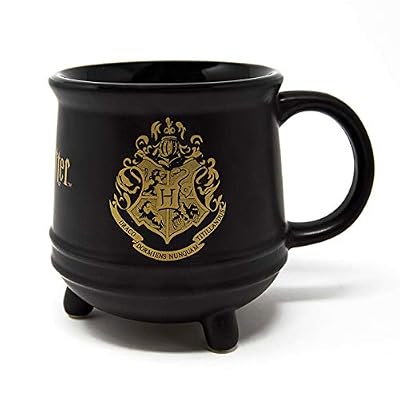 HARRY POTTER SCMG24474 (Hogwarts Crest) Ceramic Cauldron Shaped Mug, Céramique, Multicolore, 315 ml/11 oz