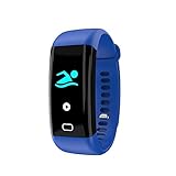 XiYunHan Smart-Armband Herzfrequenz-Überwachung Farb-Bildschirm Wasserdicht Informationen Push-Bewegung Fitness F07 (Lila, Rot, Blau, Schwarz) (Color : Blue)