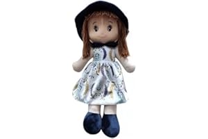 MARUKATSU Muñeca de Trapo bebé niña tamaños 22 * 45cm Juguete Suave muñeca Princesa Regalos niñas 0 + Regalos cumpleaños Bautismo Día de San Valentín Navidad Muñeca multicolo (Blanca)
