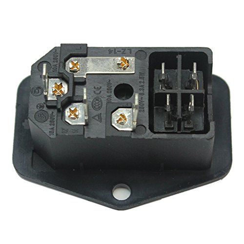 Einbau Buchse Kaltgeräte Stecker Dose männlich Flansch Stecker Geräte C14 Plug - 5