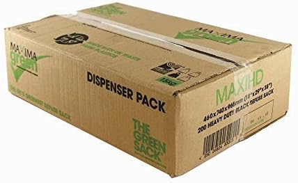 Maxima Heavy Duty Black Refuse Sacks [Pack of 200] KMAXHD