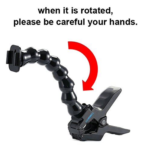 Luxebell® 7 gemeinsame einstellbare Schwanenhals Arm Griff Einbeinstativ + Jaws Flex Clamp Halterung für Gopro Hero 5 4 SJ4000 SJ5000 Kamera - 4