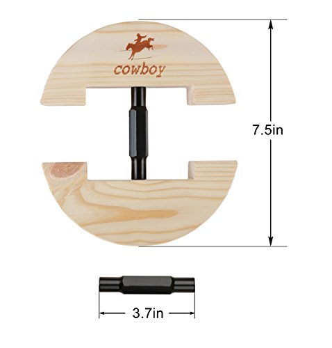 Cowboy® Bunt verstellbar Mütze Heavy Duty Keilrahmen Kleine Größe 6 1/5,1 cm bis 9 1/5,1 cm Größe 7 1/5,1 cm zu 10 5/20,3 cm, holz, schwarz, L - 3
