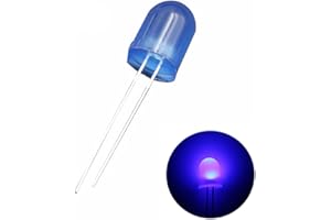Vrabocry 50 pezzi 10 mm blu diffuso LED luci diodi (lente colorata smerigliata rotonda DC 3 V 20 mA) lampadine di illuminazione componenti elettronici indicatore luminoso diodi