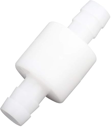 2-Pack 1/2 Inch Barb One-Way Check Valves - Plastic Non-Return Valve For Air, Water, Fuel, Gas Lines (2.46" Long)-1084409