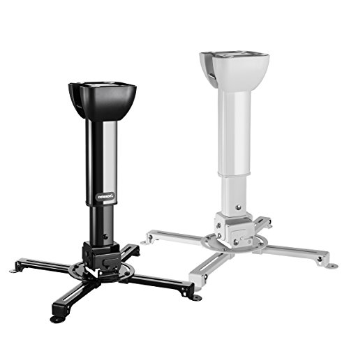 celexon Beamer-Deckenhalterung Multicel 4060 Pro | Farbe: weiß | Universale, neigbare Deckenhaltung für alle gängigen Projektoren | auch für Schrägen bis 15° | einfache Installation - 6