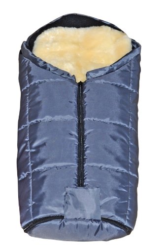 20547 Combi Foot Muff with Removable Lambskin Fur Insert Charcoal Grey