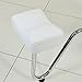 White salon pedicure stool with footrest Chair