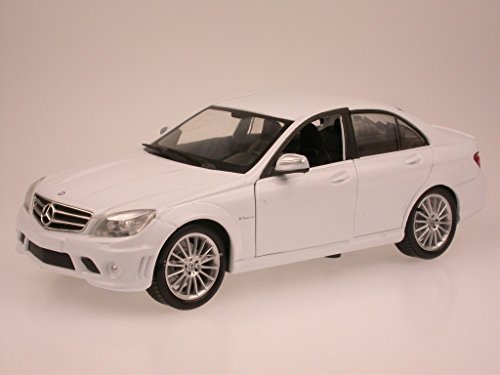 Preisvergleich Produktbild Mercedes W204 C-Klasse C63AMG weiss Modellauto NewRay 1:24