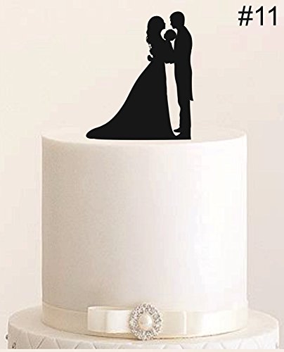Cake Topper, Tortenstecker, Tortenfigur Acryl, Tortenständer Etagere Hochzeit Hochzeitstorte (Schwarz)