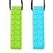 Produktbild Sensory Chew Halskette von TYRY.HU Set Lego Beißring Silikon Kauen Anhänger Perfekt für Autismus ADHS SPD Oral Motor Zahnen & Beißen braucht 2 Packs Tough und langlebig (Grün Blau)