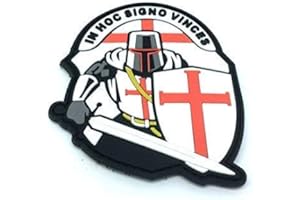 PATCH NATION Crusader 'in Hoc Signo Vinces ' Knights Templar Softair PVC Patch Toppa